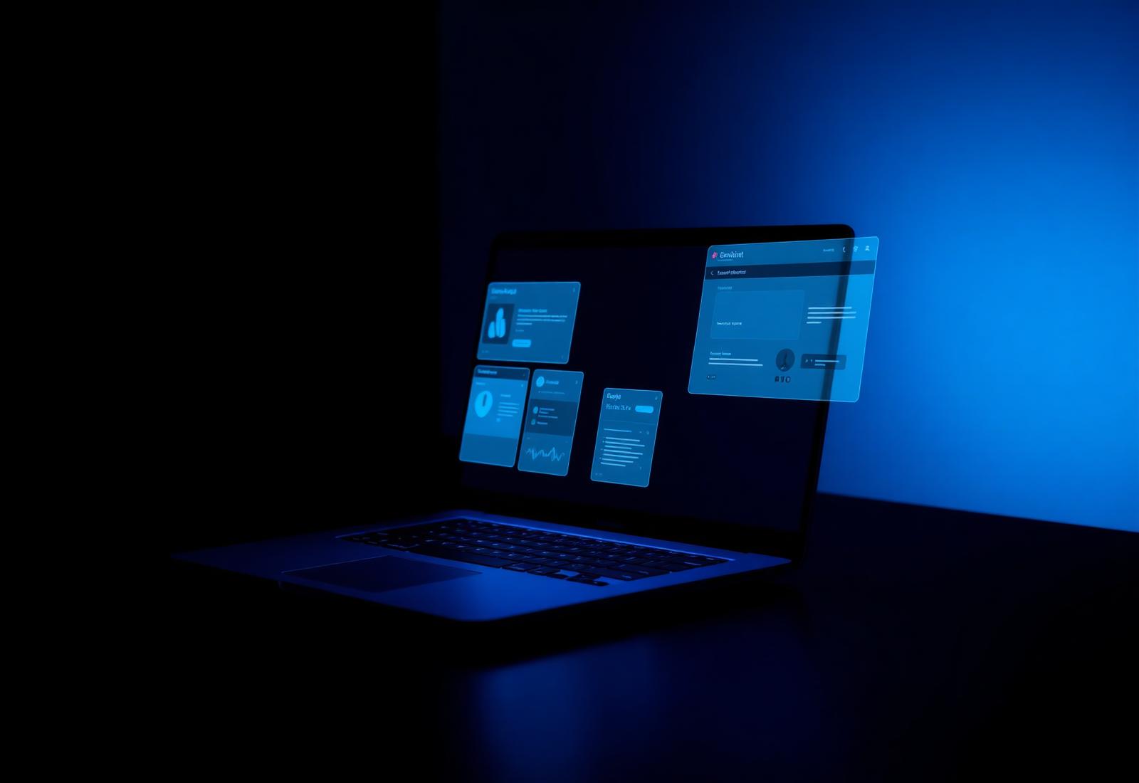 Laptop z platformą e-learningową